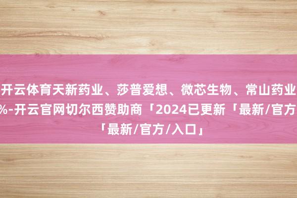 开云体育天新药业、莎普爱想、微芯生物、常山药业跌超5%-开云官网切尔西赞助商「2024已更新「最新/官方/入口」