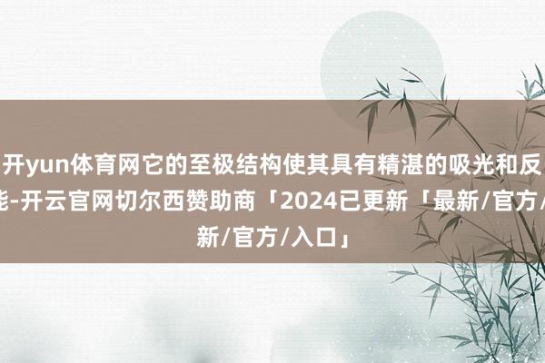 开yun体育网它的至极结构使其具有精湛的吸光和反射性能-开云官网切尔西赞助商「2024已更新「最新/官方/入口」