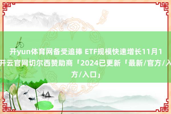 开yun体育网备受追捧 ETF规模快速增长11月1日-开云官网切尔西赞助商「2024已更新「最新/官方/入口」